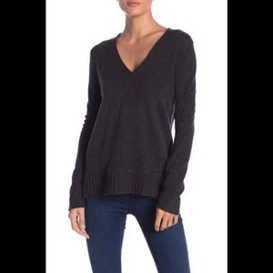 Inhabit Cashmere Rib Hem V-Neck Sweater